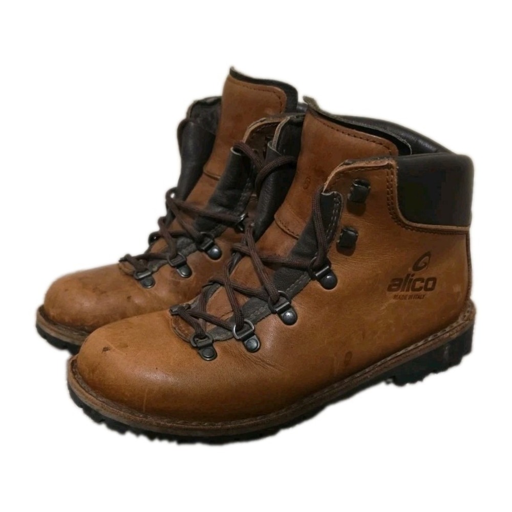 Alico Guide Mountaineering Boots Women 10 Leather Norwegian Welt Italian Hiking